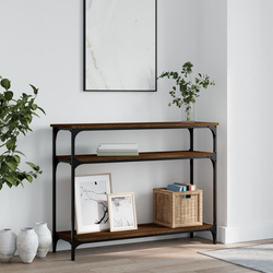 Konzolni stol boja smeđeg hrasta 100x29x75 cm konstruirano drvo