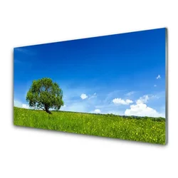 tulup.si Steklena slika Grass tree narava 100x50 cm 4 obešalnika
