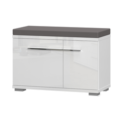 JELA Komoda PIANO-K2 - kolekcija Piano - Kristalno bela HG Lak/Kristalno Bela HG Lak - 76x53x36 cm