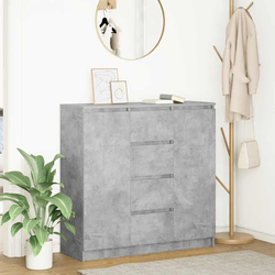 Komoda s ladicama beton siva 100,5x35x98,5 cm konstruirano drvo
