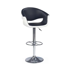 Barski stol 115x60 cm bela/črna/krom