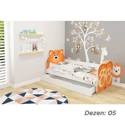 Deciji krevet ACMA VII ANIMALS 160x80 F + dusek 7 cm5