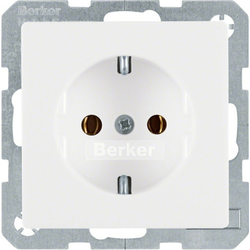 Berker Berker SCHUKO vtičnica polarno bela žametna 47436089, (20859642)