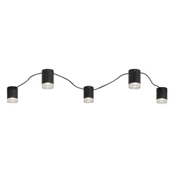 Rabalux Plafonski Looplab, 5xG9, 5x28W 230cm, H13cm, Crna