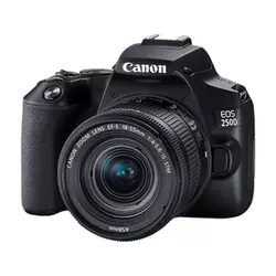 CANON EOS 250D (Crni) + 18-55mm 4-5.6 IS STM (S CP).  DSLR, 24.1 Mpix, 3", CMOS