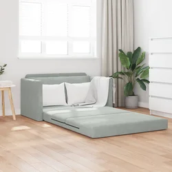 Krevet na razvlačenje Svijetlo siva 124 x 71 x 78 cm Baršun