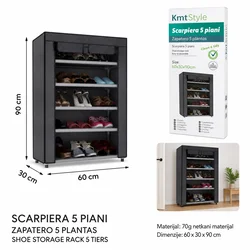 KMT Cipelarnik, 60x30x90 cm, Crni