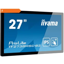 IIYAMA Monitor 27 PCAP Bezel Free 10-Points Touch, 1920x1080, IPS panel, DVI, HDMI, DisplayPort, 425cd/m2 (with touch), 1000:1, 5ms, Landscape, Portrait or Table mount, USB Touch Interface, VESA 100x100 and 200x100, Speakers 2x3W, MultiTouch