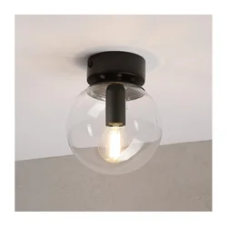 Plafonsko svetlo ELIAS 1xE14/5W/230V prečnik 13 cm crna/prozirna