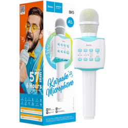 HOCO Bežični mikrofon BK5, Karaoke, 1200mAh, plavi