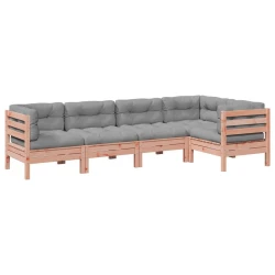 5-dijelni set vrtnih sofa s jastucima masivno drvo duglazije