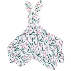 PETITE&MARS Crkljalnik bambusov muslin Hugo Pink Meadow 0m+