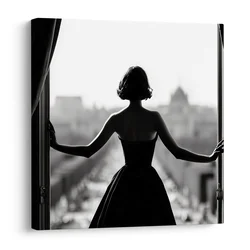 Slika čar črno-bele elegance - 30x30