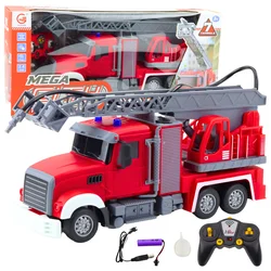 Gasilsko vozilo LEAN TOYS RC s košaro in funkcijo pršenja vode, 1:24