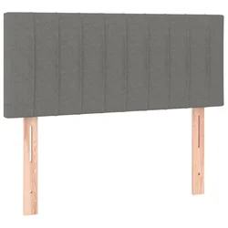 Vidaxl Posteljno vzglavje temno sivo 80x5x78/88 cm blago
