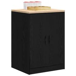 Garažni ormar za odlaganje crni 60x51x85 cm masivne borovine