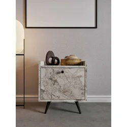Hanah Home Noćni stočić Dopo, 50x55x40 cm, Beli