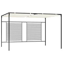 Sjenica s pomičnim krovom 3 x 4 x 2,3 m krem 180 g/m2