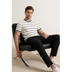Trendyol Muška majica Tmnss26Ts00021, Krem
