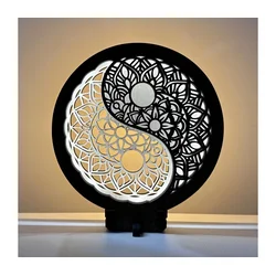 Li-Go 23607/O - LED prigušiva stona dekoracija LED/12W/230V 20x22 cm orah