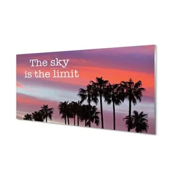 tulup.si Slika na steklu Palm sunset 120x60 cm 2 obešalnika