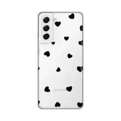 TELEMPIRE Silikonska maska Print Skin za Samsung G990 Galaxy S21 FE Heart providna