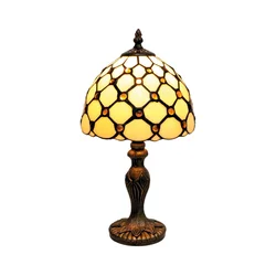 BRILAGI - Tiffany vitražna stona lampa IVORY SMOOTH 1xE27/60W/230V