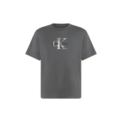 Calvin Klein Jeans Majica 20s temno siva / črna / bela