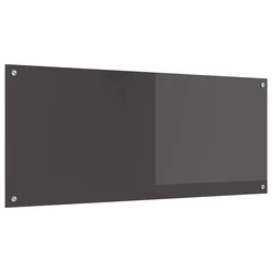 Kuhinjski zid Tamno siva 120 x 50 cm Staklo otporno na udarce