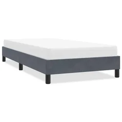 Okvir kreveta bez madraca tamno sivi 80x220 cm baršun