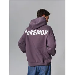 Sinsay - Dukserica sa kapuljačom i Pokemon printom - ljubičasta