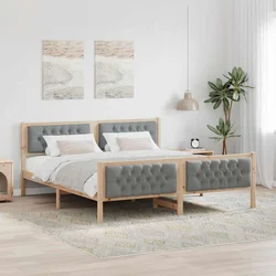 vidaXL Konstrukcija postelje Svetlo siva 180 x 200 cm blago