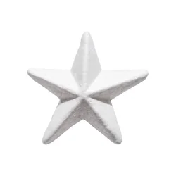 STATOVAC dekoraci?e, zvezda, stiropor, 12 cm, 1/1, stiropor za rukotvorine, 137733, bela