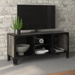 TV ormarić sivi 105 x 36 x 47 cm od metala i MDF-a