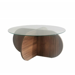 Stolić za kavu BUBBLE 35x75 cm smeđa/prozirna