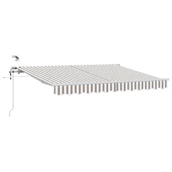Povlačivi tende Svijetlo siva i bijela. 300 x 250 cm Poliester