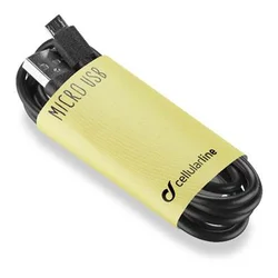 Kabel CELULLARLINE TECH AWAY, microUSB, 0,9m, črn