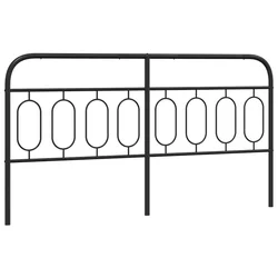 Vidaxl Kovinsko nadomestno vzglavje črno 193 cm