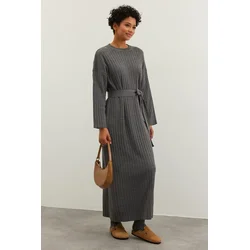 Trendyol Modest Ženska haljina Tctaw24Eb00008, Tamnosiva