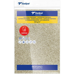 Papir glitter A4 330g pk3 Sadipal Fabriano S0020302 zlatni