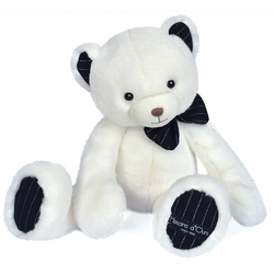 Doudou Histoire dOurs Plišasti medvedek s temno modrim metuljčkom 40 cm
