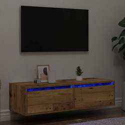 TV ormarići s LED svjetlima 2 kom boja drva 100X35,5x25 cm