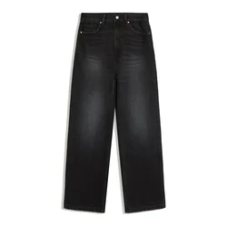 Bershka Kavbojke črn denim