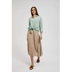 Womens button-down skirt MOODO - dark beige