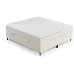 Kremno bela boxspring postelja s prostorom za shranjevanje 160x200 cm Araya – Maison de Reve