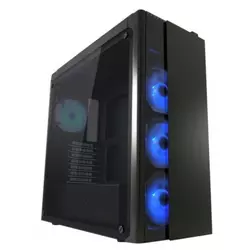 Ohišje LC POWER Gaming 993B Covertaker, ATX, 3x2.5 + 5x3.5, 4x120mm (RGB LED), GPU do 410mm, kaljeno steklo, črn