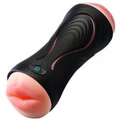 Leopard - ustni in vaginalni vibrator za penis (naravna barva)