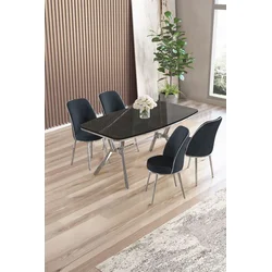Hanah Home Trpezarijski set, 5 komada, Teget