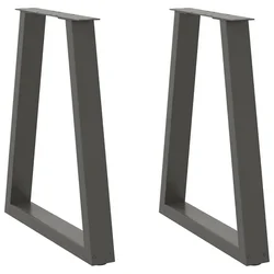 Noge za blagovaonski stol V-oblika 2 kom antracit 50x(72-73,3) cm čelik