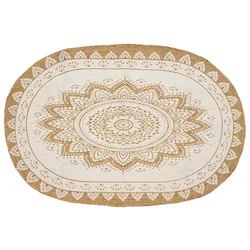 Tepisi za područja Prirodna boja s bijelim otiskom 152 x 245 cm